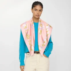 Floral Knight Silk Scarf
