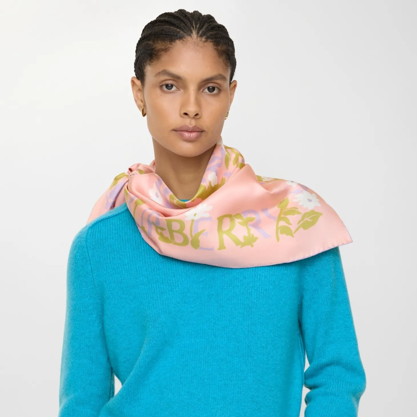 Floral Knight Silk Scarf