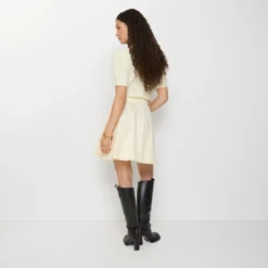 Gabardine Trench Mini Skirt