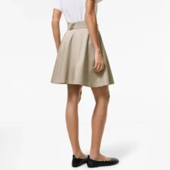 Gabardine Trench Mini Skirt