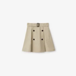 Gabardine Trench Mini Skirt