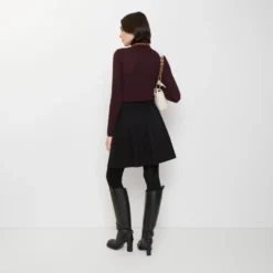 Gabardine Trench Mini Skirt