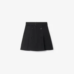 Gabardine Trench Mini Skirt