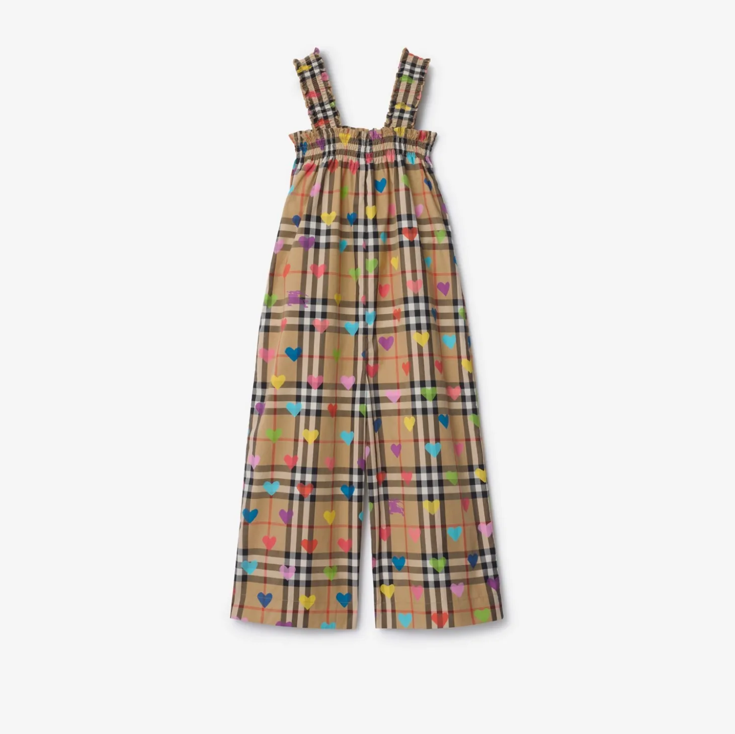 Heart Check Cotton Jumpsuit