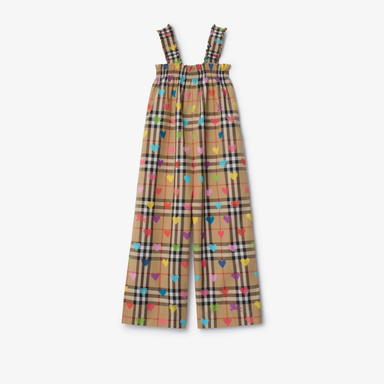 Heart Check Cotton Jumpsuit