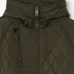 Hooded Quilted Nylon Bomber Jacket