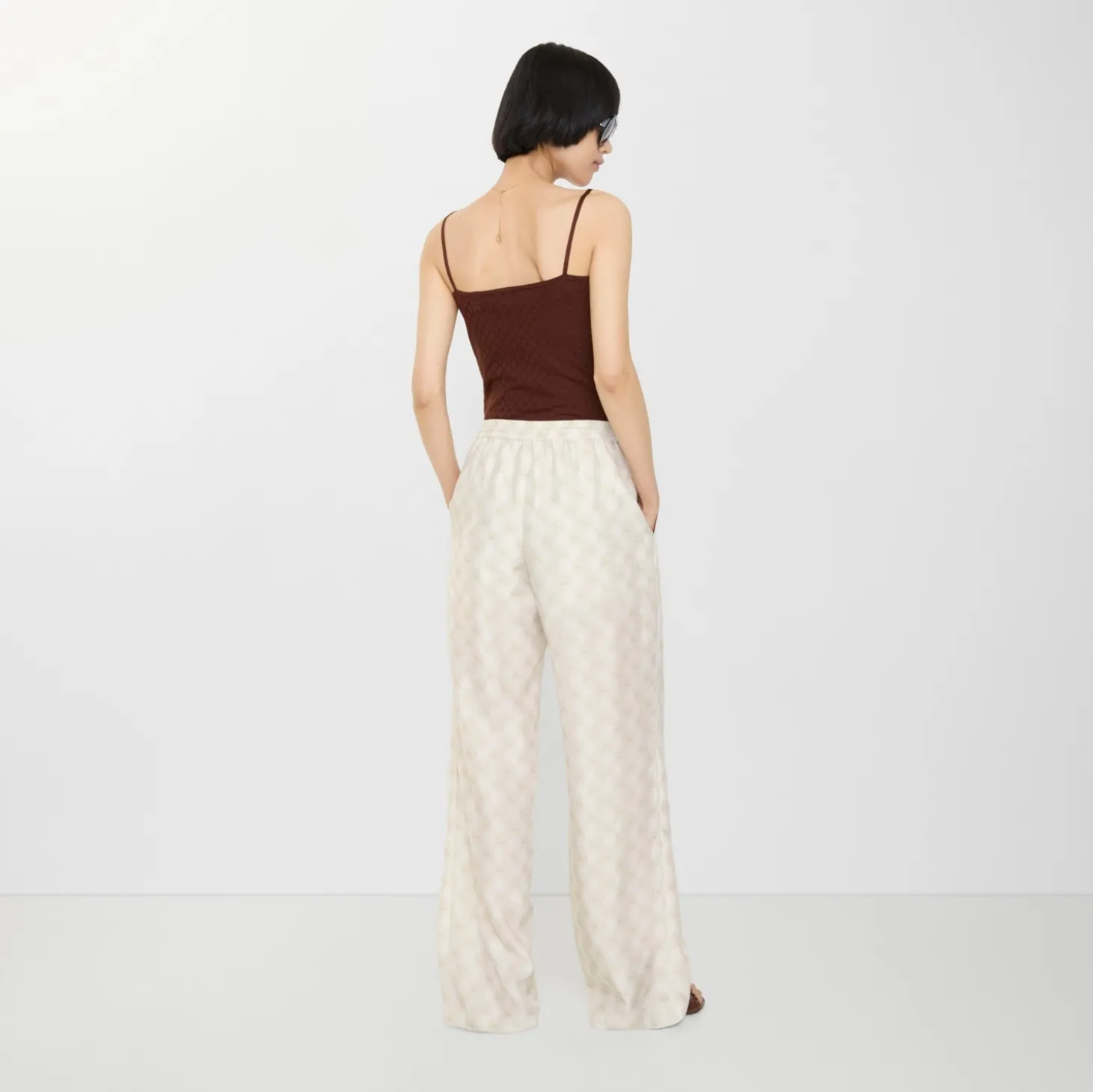 Knight Checkerboard Silk Pyjama Trousers
