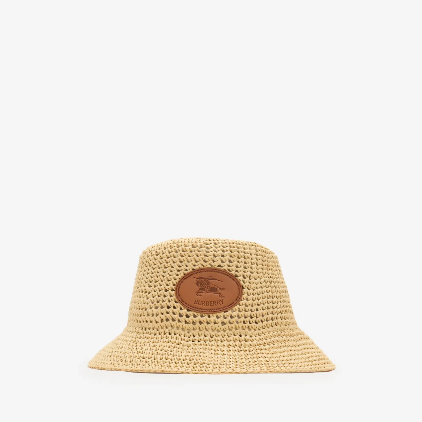 Knight Stamp Raffia-effect Bucket Hat