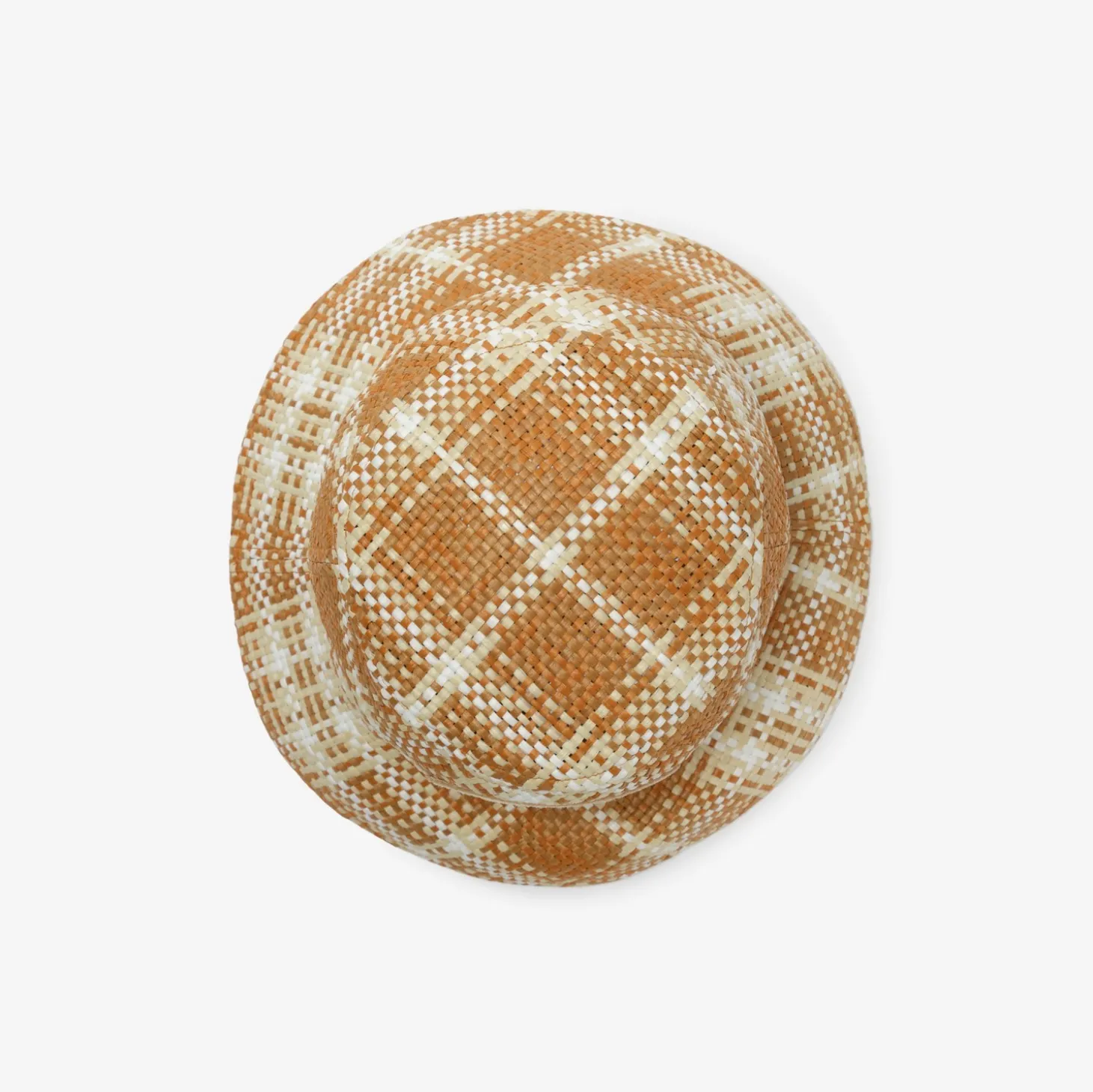 Knight Stamp Raffia-effect Bucket Hat