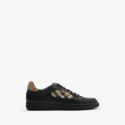 Leather and Check Terrace Sneakers​