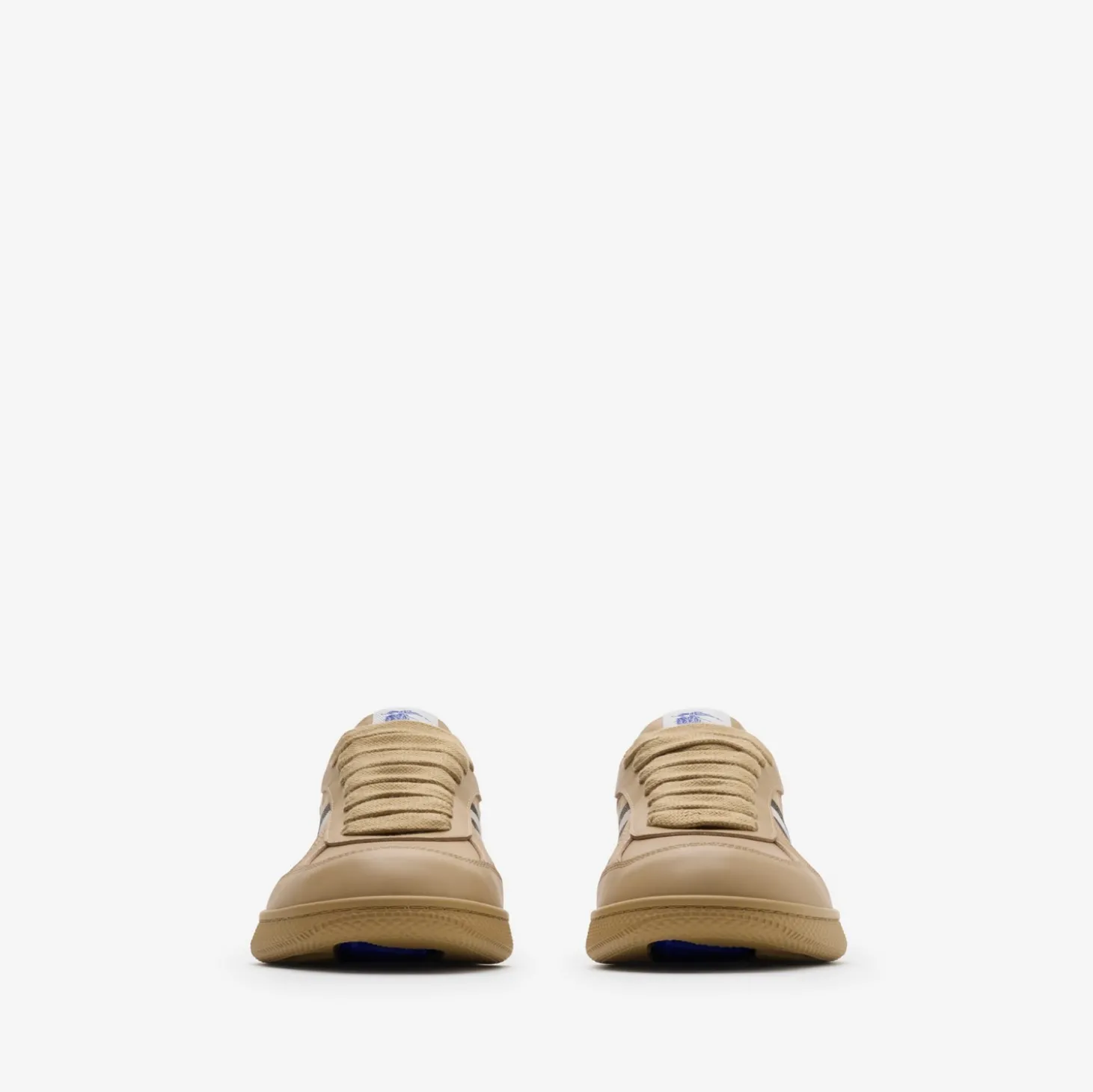 Leather and Check Terrace Sneakers