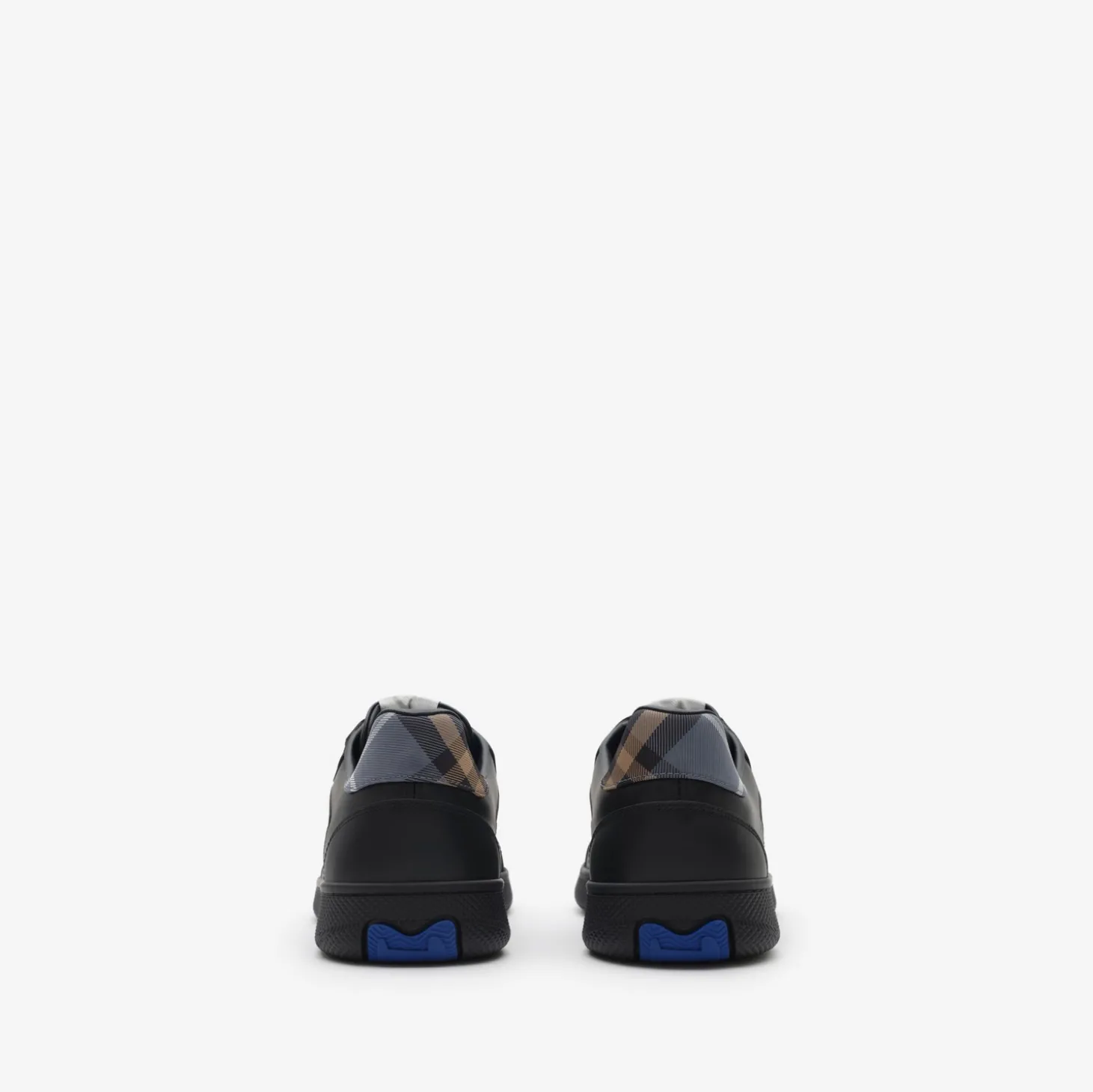 Leather and Check Terrace Sneakers