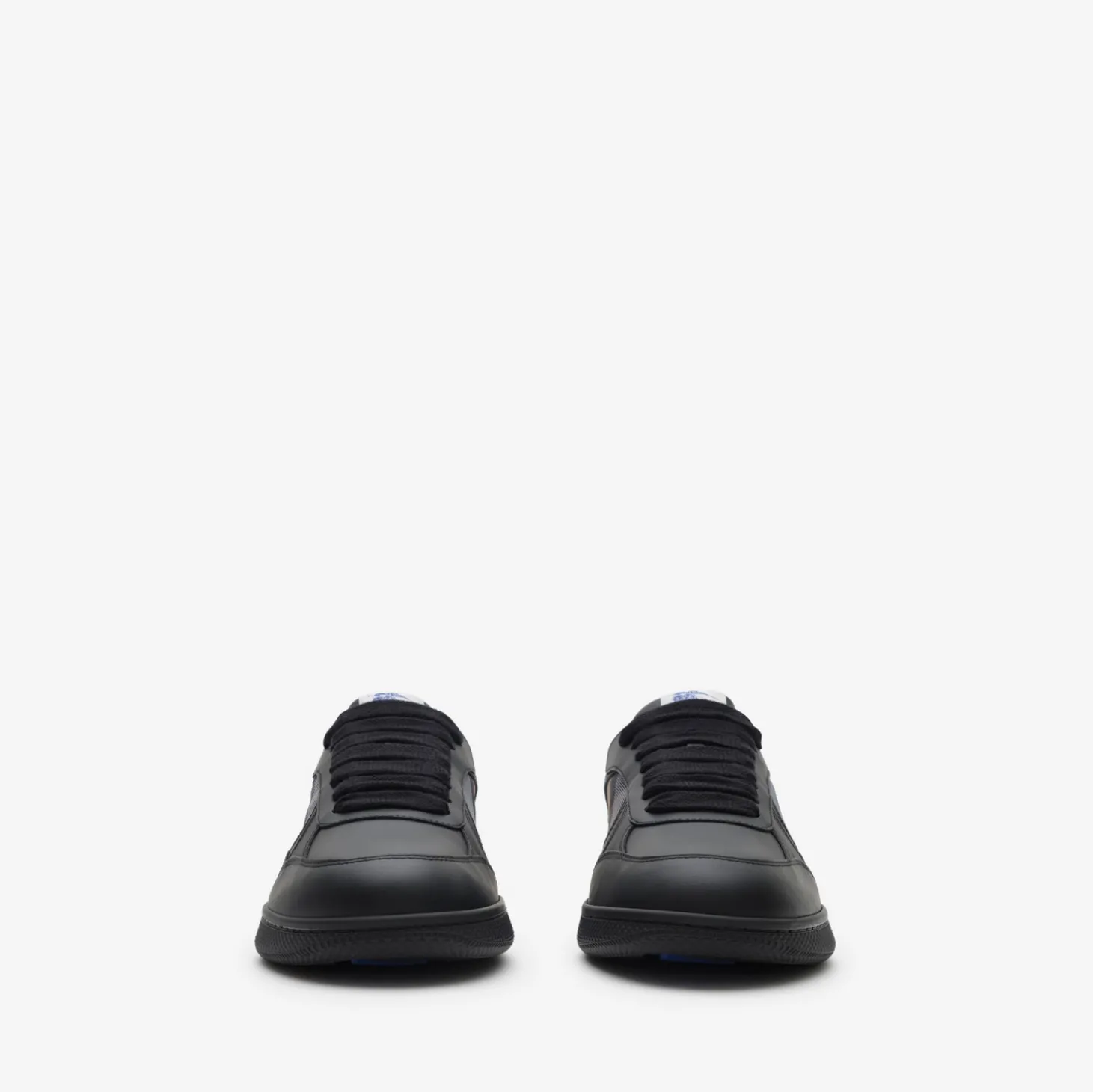 Leather and Check Terrace Sneakers