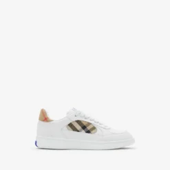 Leather and Check Terrace Sneakers​