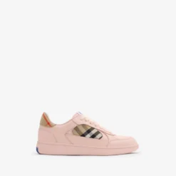 Leather and Check Terrace Sneakers​
