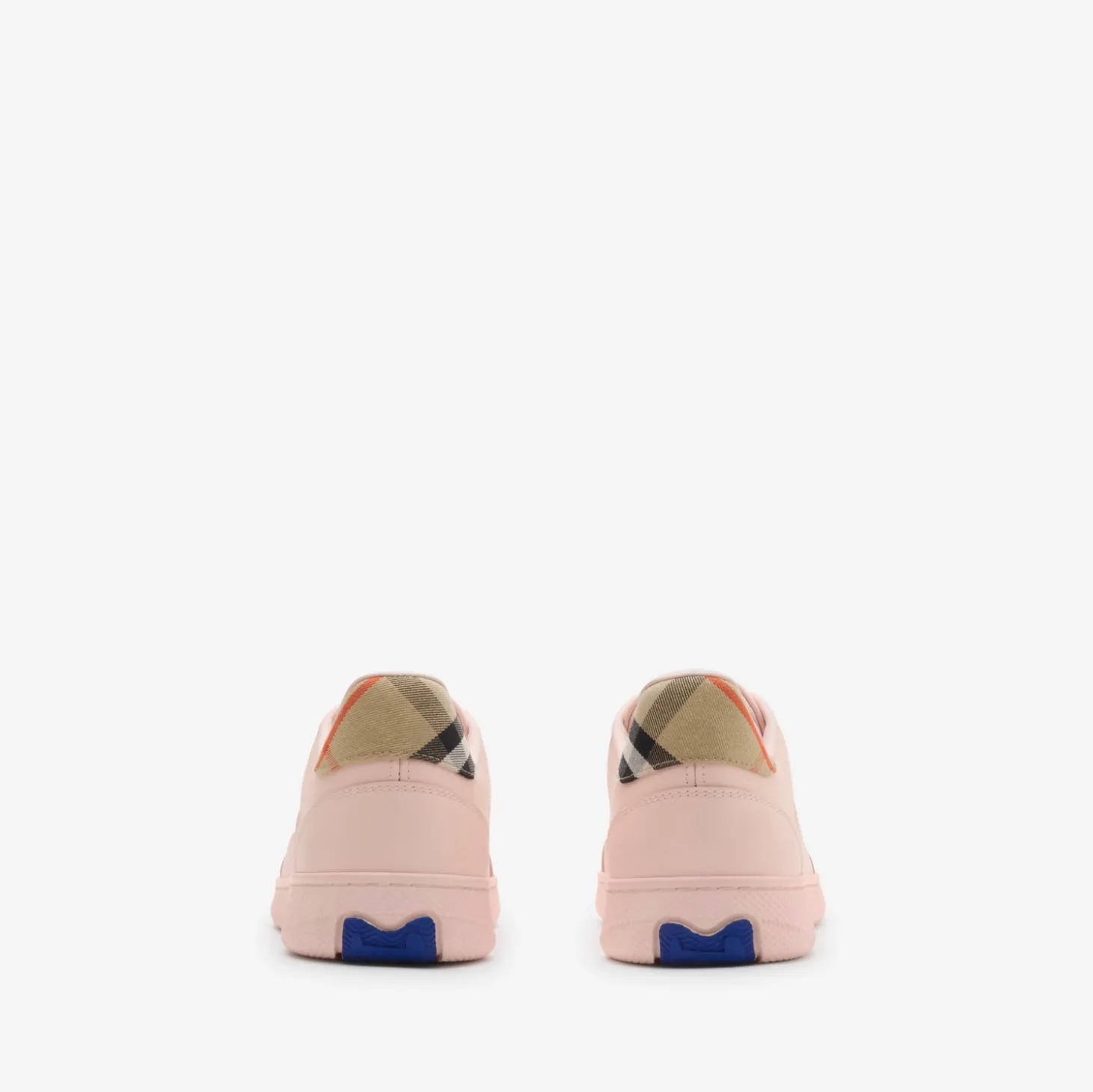 Leather and Check Terrace Sneakers