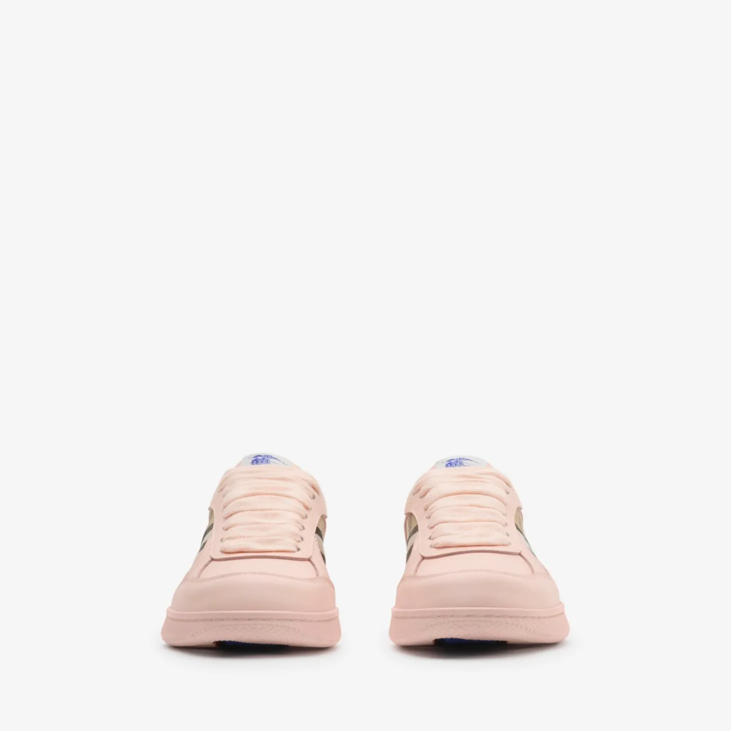 Leather and Check Terrace Sneakers