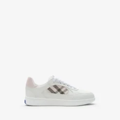 Leather and Check Terrace Sneakers​