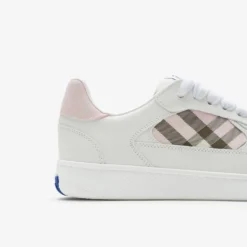 Leather and Check Terrace Sneakers​