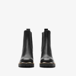 Leather Gravel Heel Chelsea Boots​