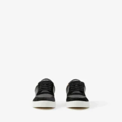 Leather, Suede and Check Sneakers
