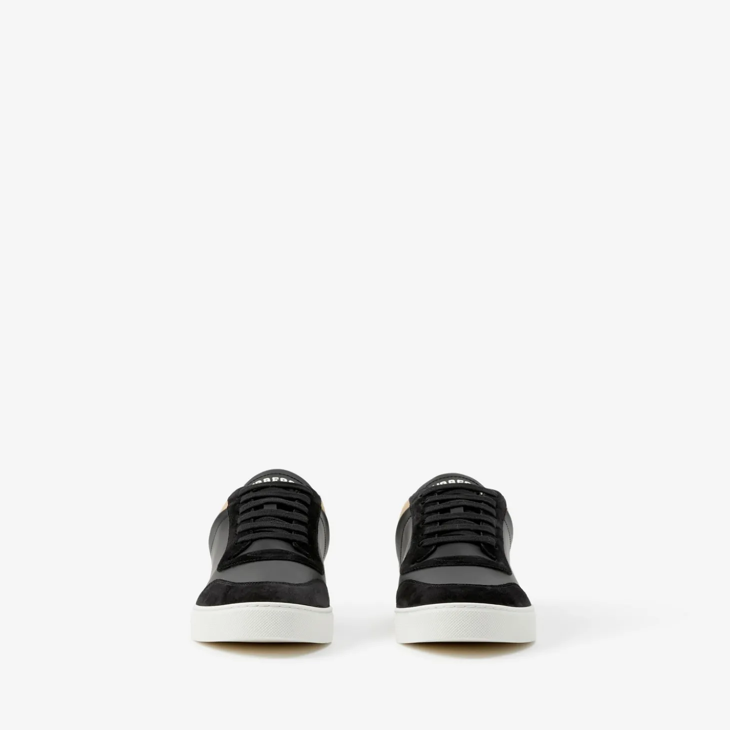 Leather, Suede and Check Sneakers