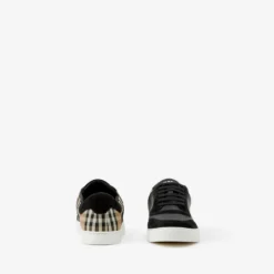 Leather, Suede and Check Sneakers
