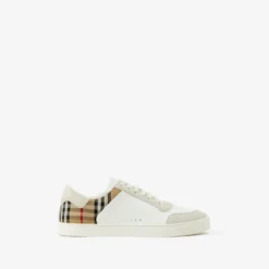 Leather, Suede and Check Sneakers