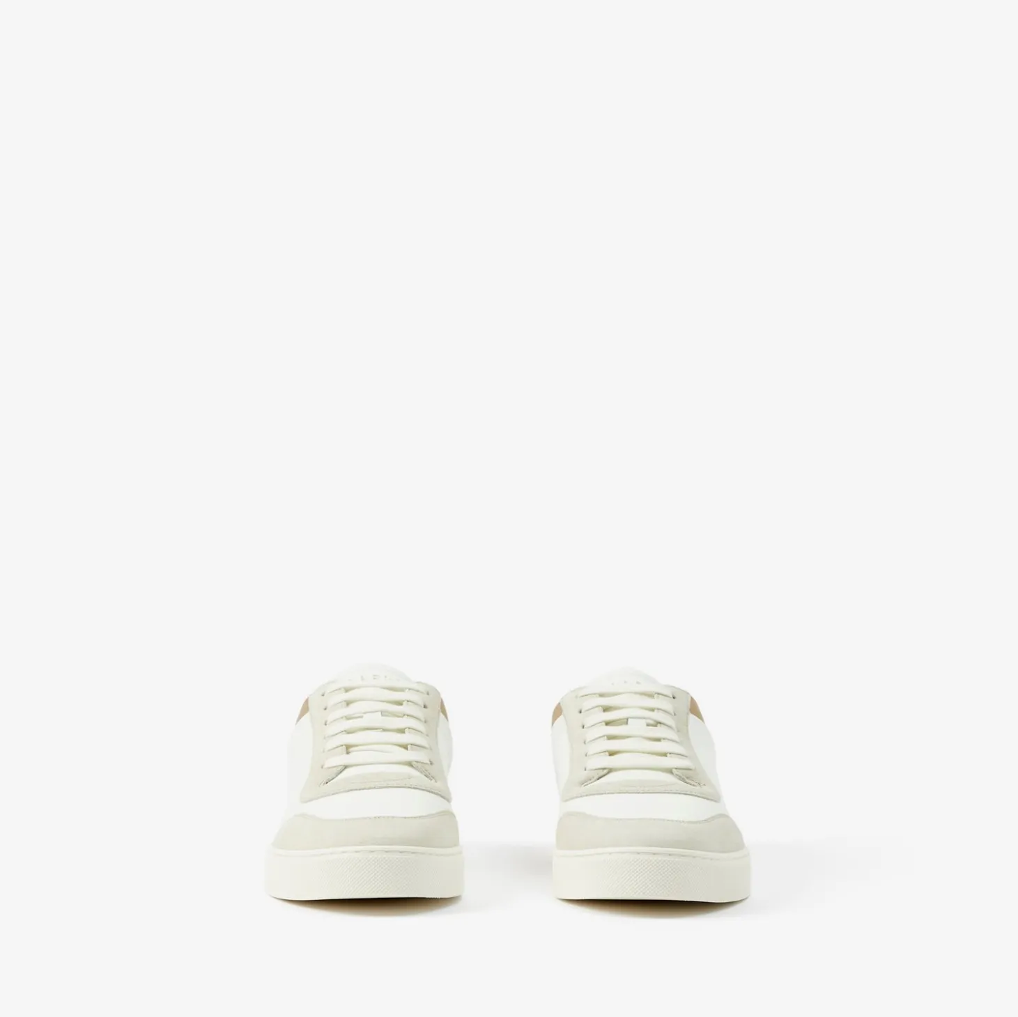 Leather, Suede and Check Sneakers