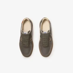 Leather, Suede and Check Terrace Sneakers​