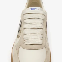 Leather, Suede and Check Terrace Sneakers​