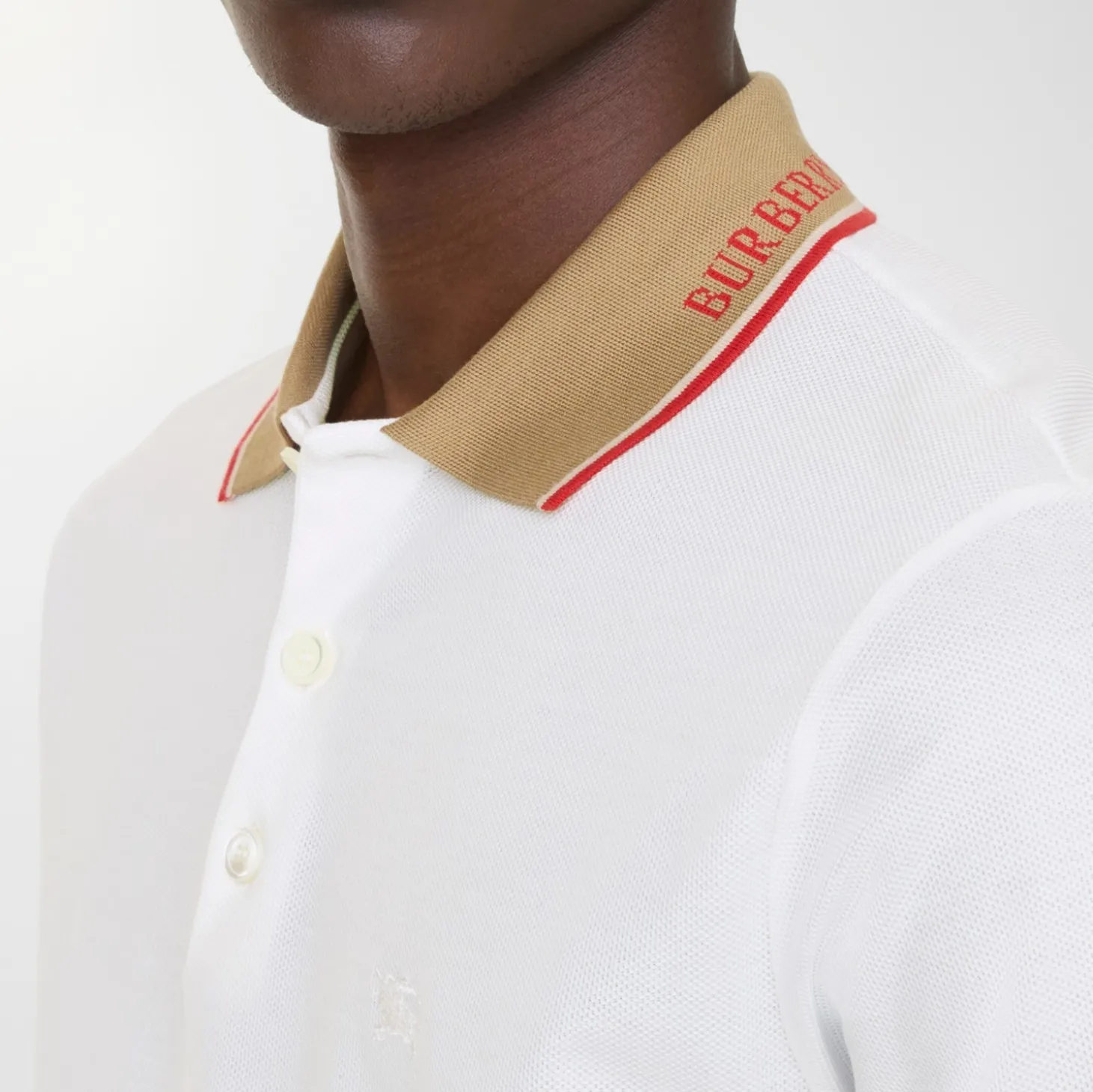 Logo Collar Cotton Polo Shirt