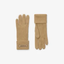Logo Patch Wool Blend Gloves