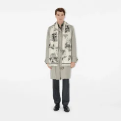 London Landmarks Wool Silk Scarf