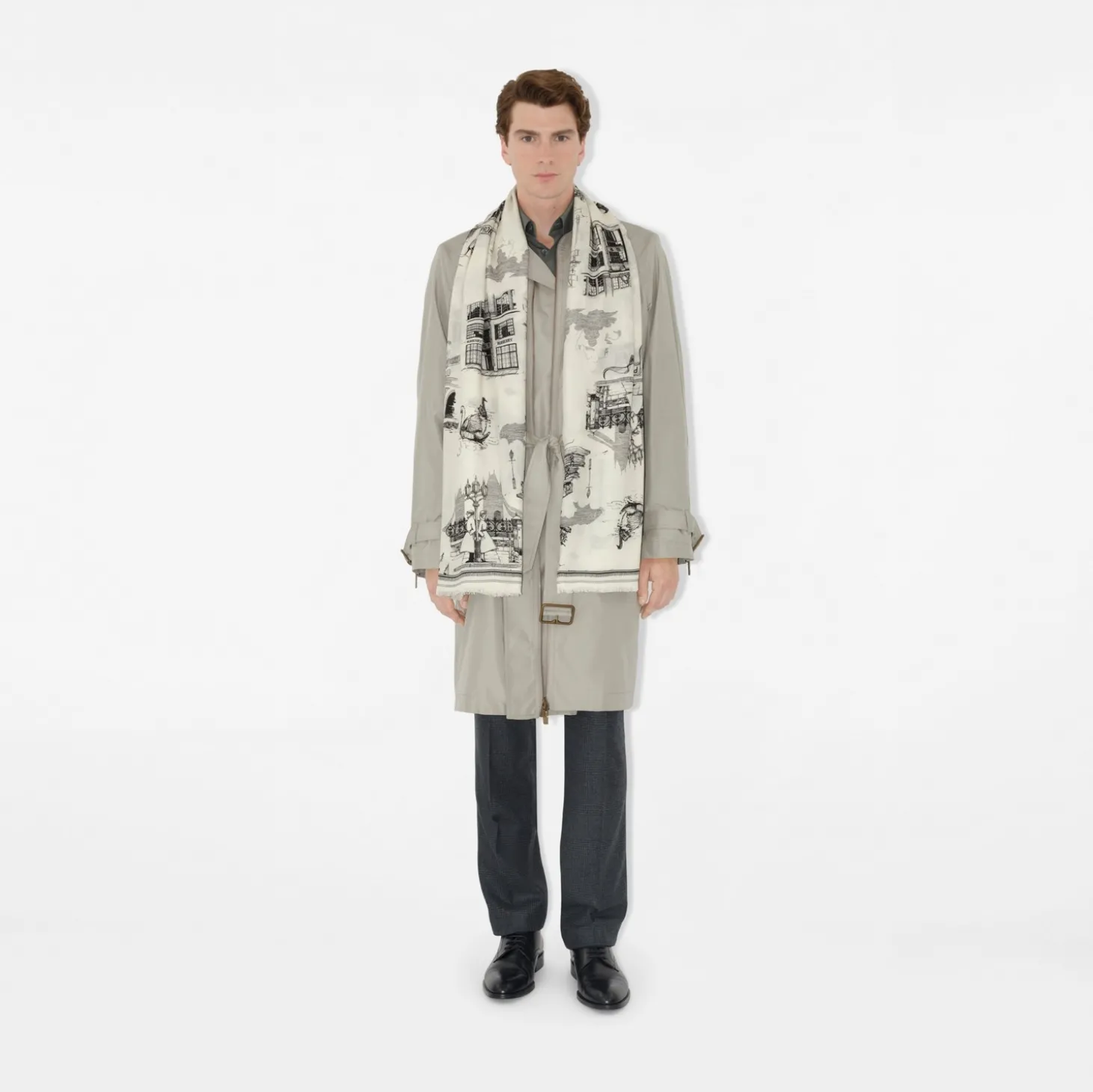 London Landmarks Wool Silk Scarf