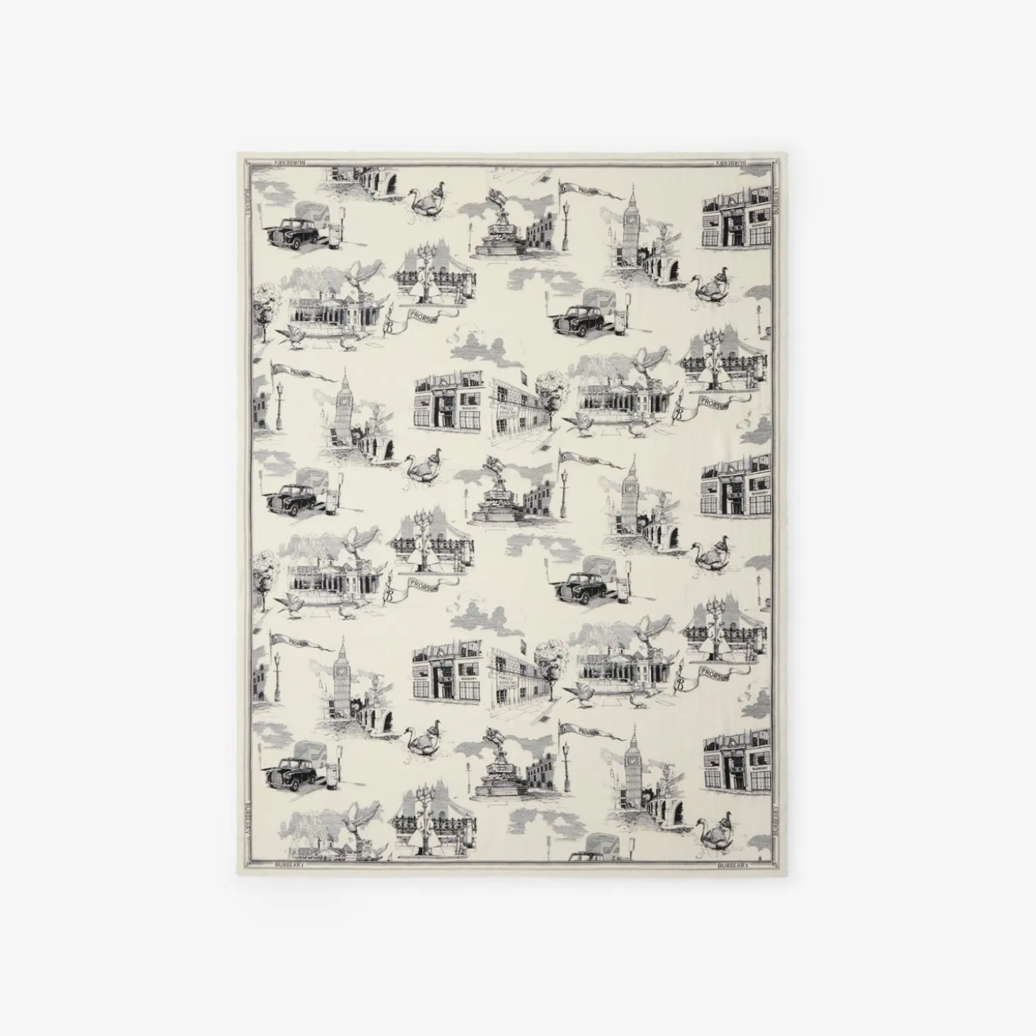 London Landmarks Wool Silk Scarf