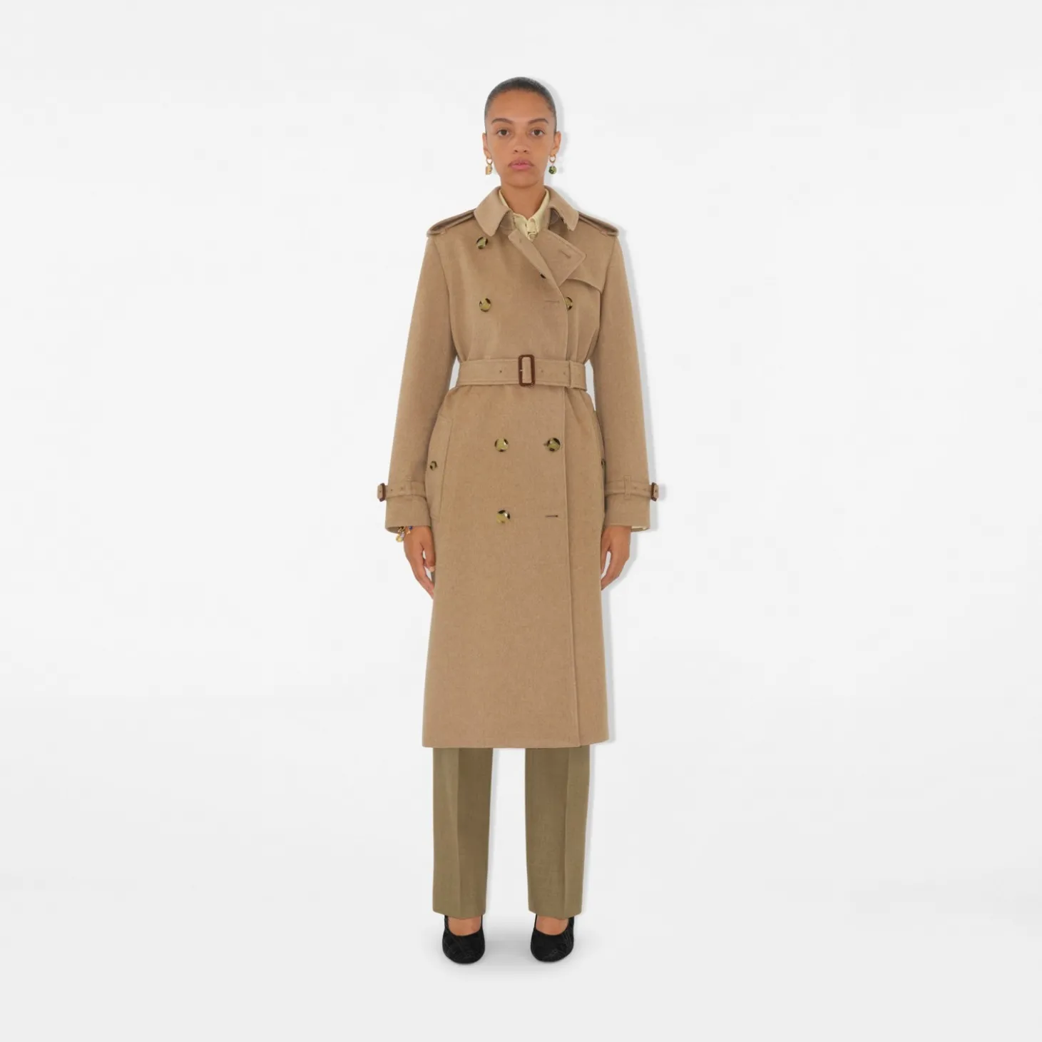 Long Cashmere Kensington Trench Coat