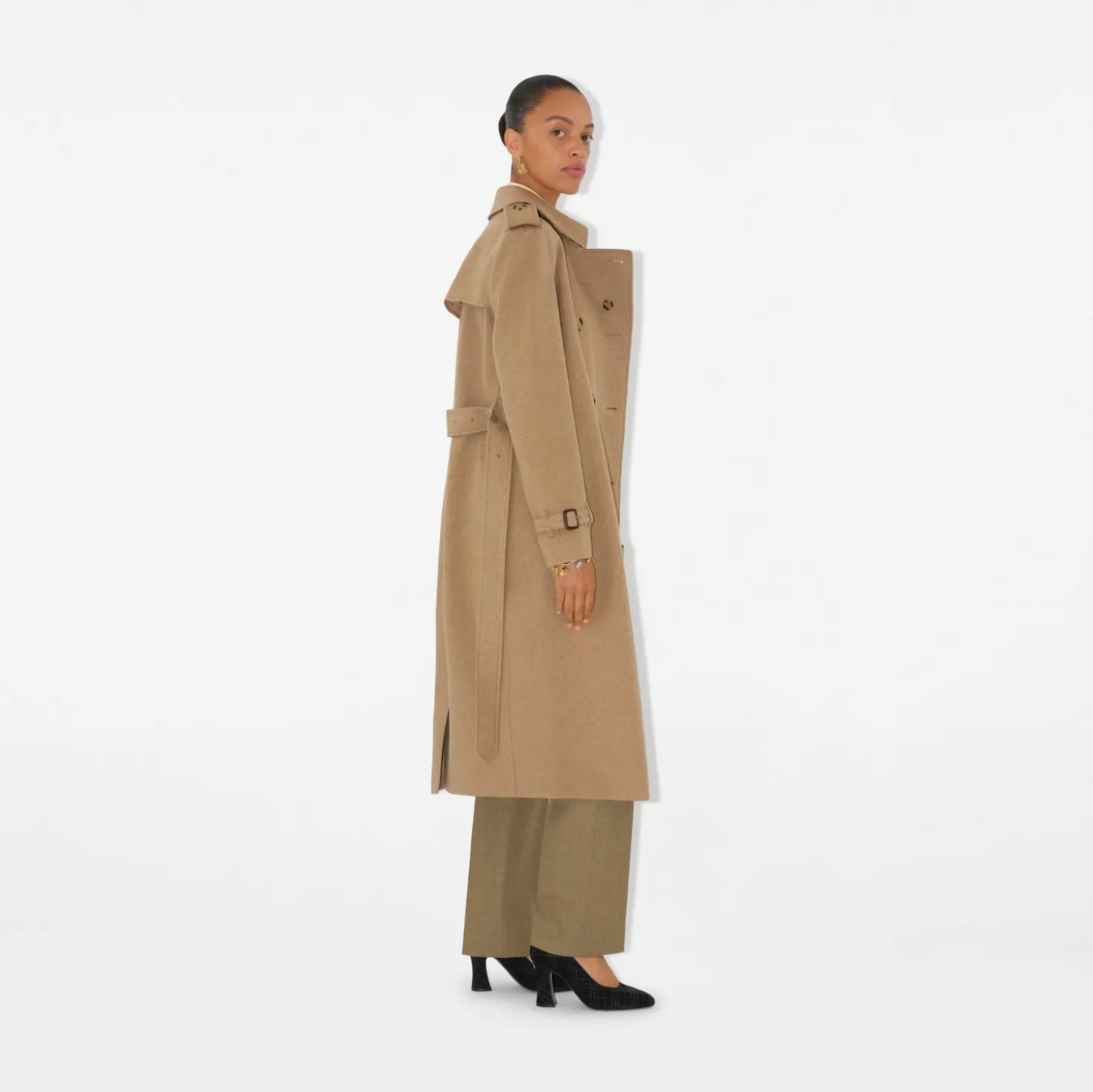 Long Cashmere Kensington Trench Coat