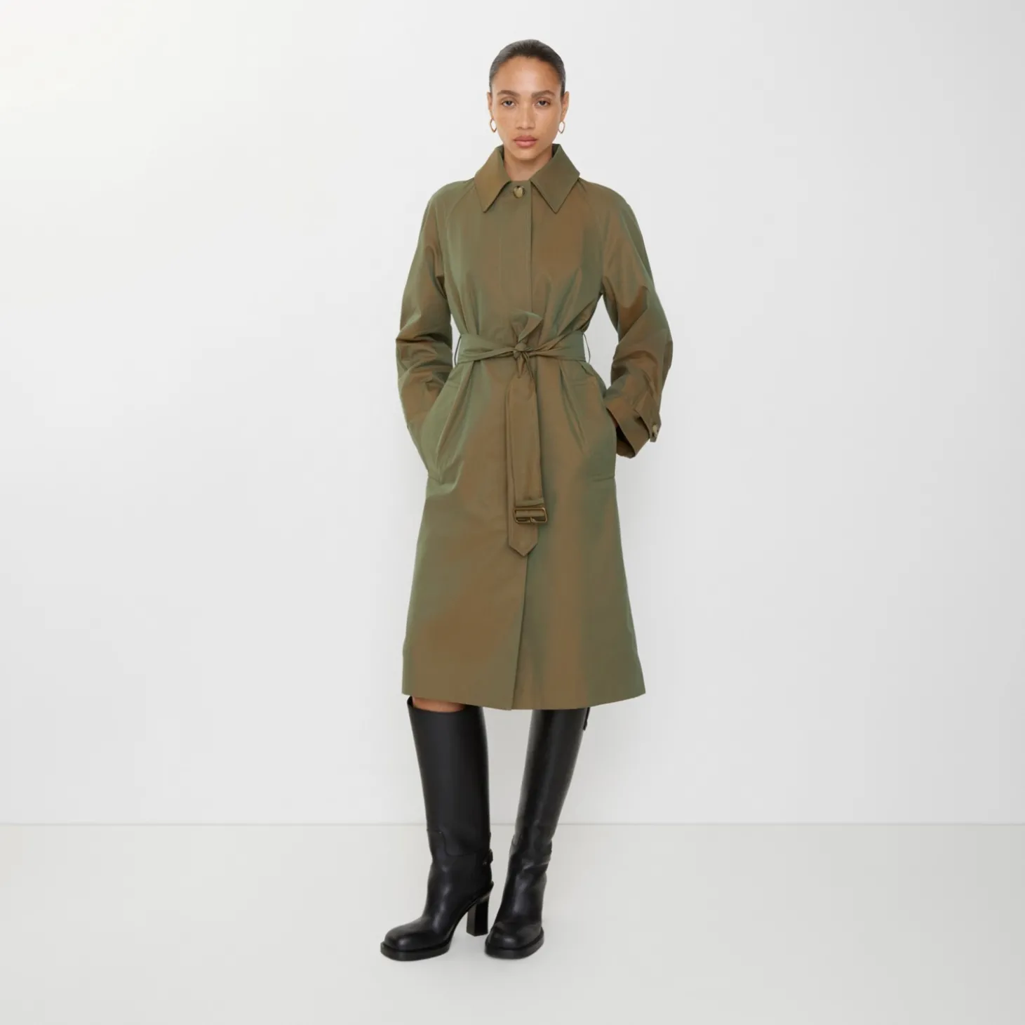 Long Gabardine Car Coat