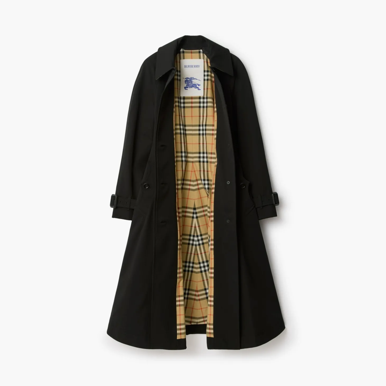 Long Gabardine Ellingham Fit-and-flare Car Coat
