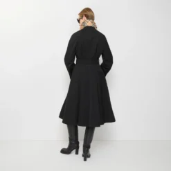 Long Gabardine Ellingham Fit-and-flare Car Coat