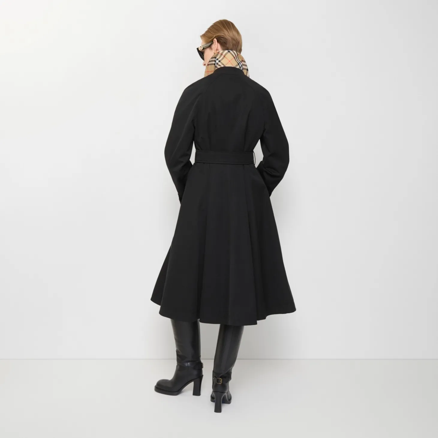 Long Gabardine Ellingham Fit-and-flare Car Coat