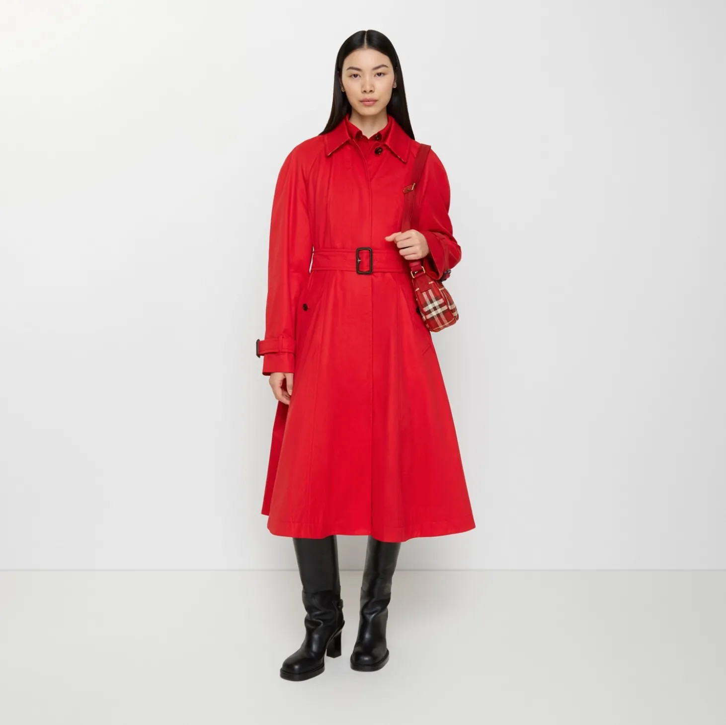 Long Gabardine Ellingham Fit-and-flare Car Coat