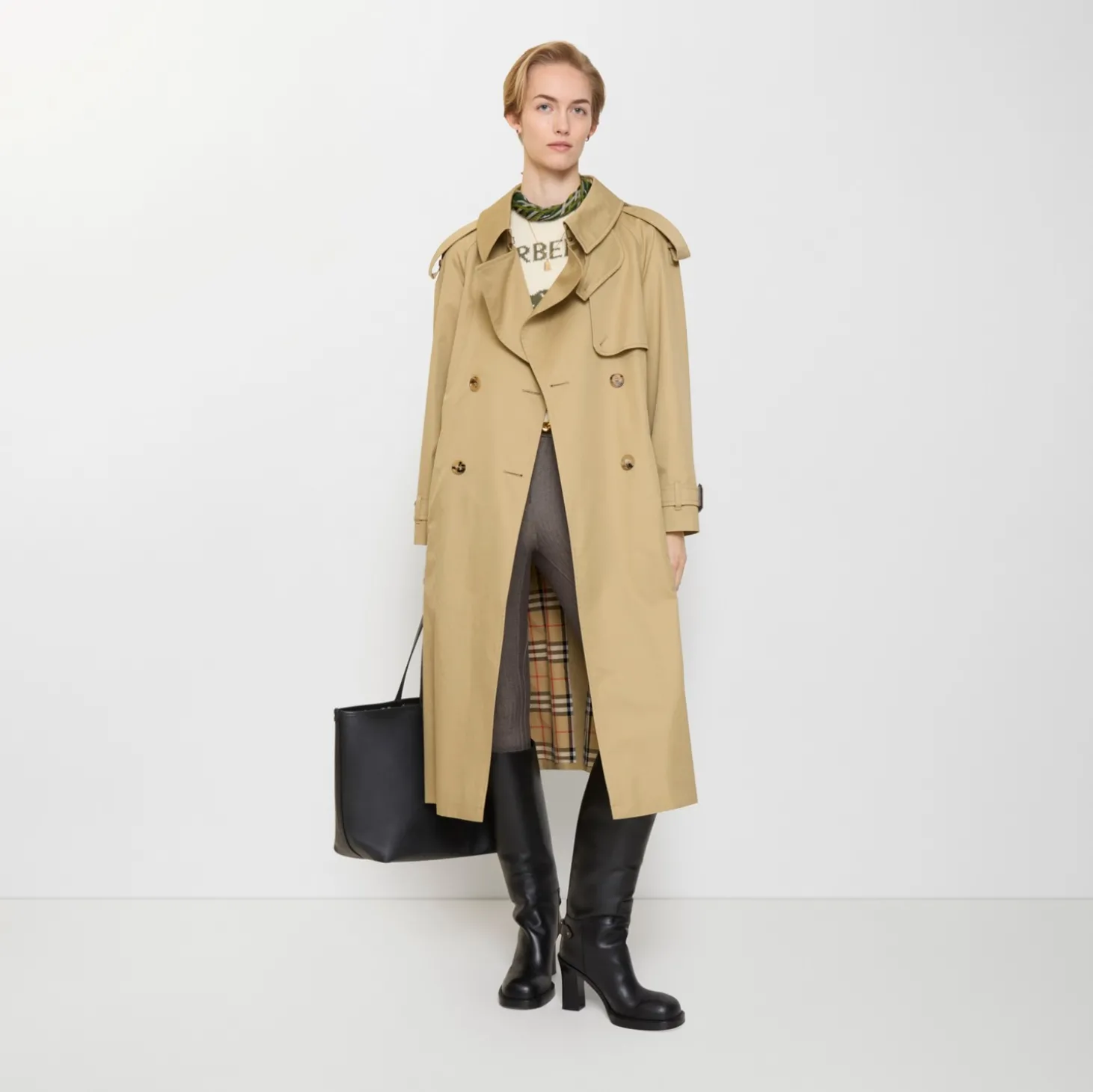 Long Gabardine Fitzrovia Trench Coat