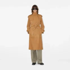 Long Leather Castleford Trench Coat