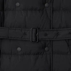 Long Nylon Hooded Puffer Coat