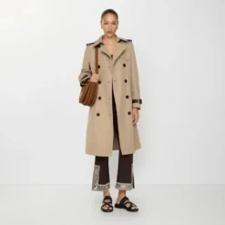 Long Silk Cotton Foxfield Trench Coat