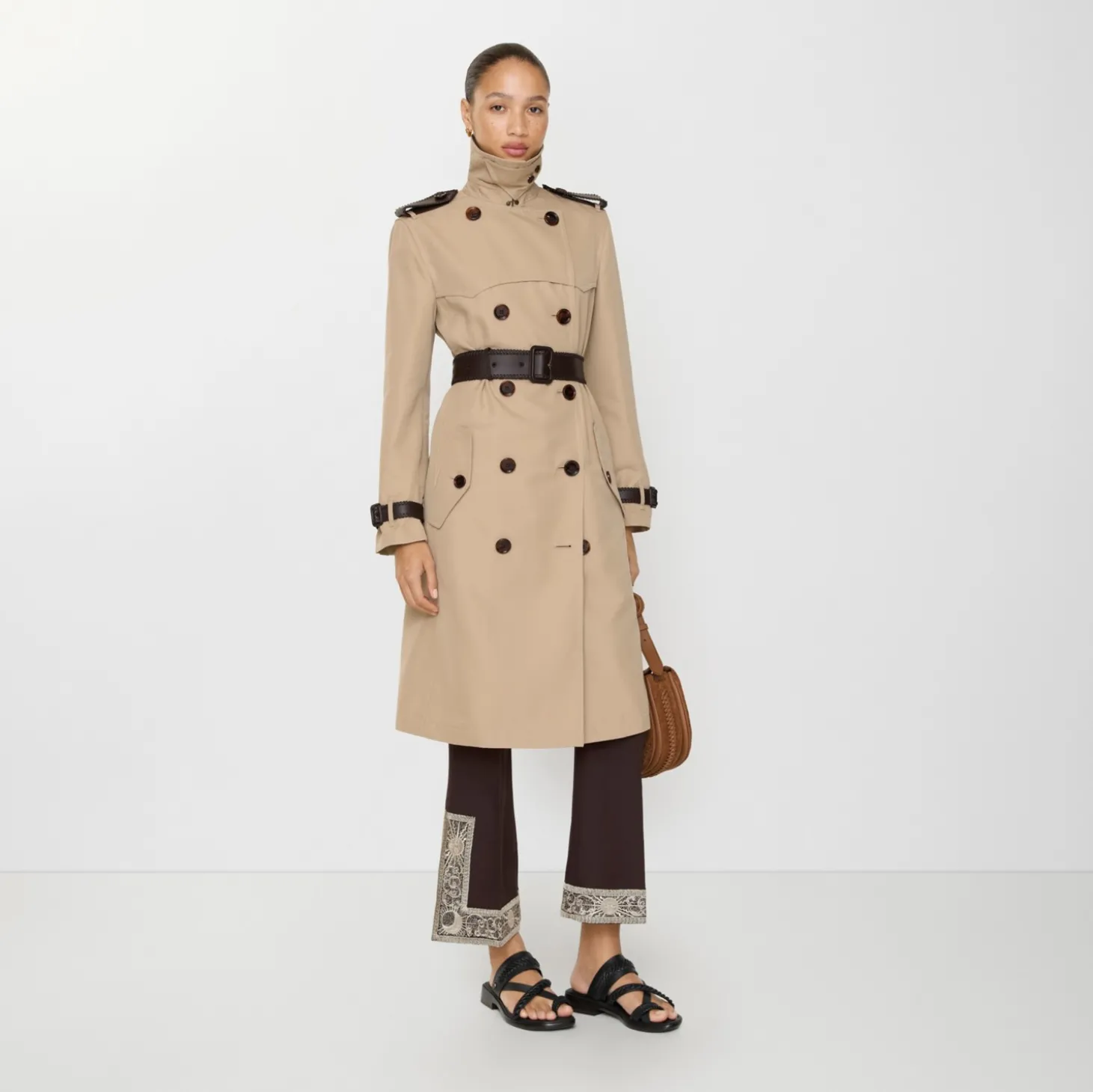 Long Silk Cotton Foxfield Trench Coat