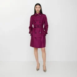 Long Silk Foxfield Trench Coat