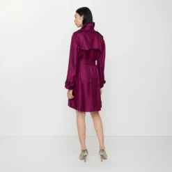 Long Silk Foxfield Trench Coat
